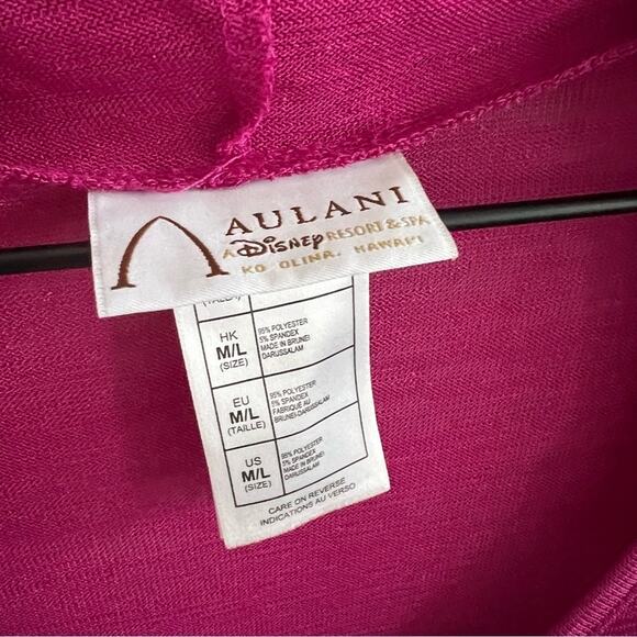 Disney Aulani Resort & Spa Hawaii Hawaiian Pink Swim Cover Hooded M/L - Picture 3 of 10
